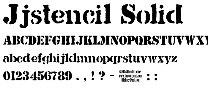 JJStencil Solid font